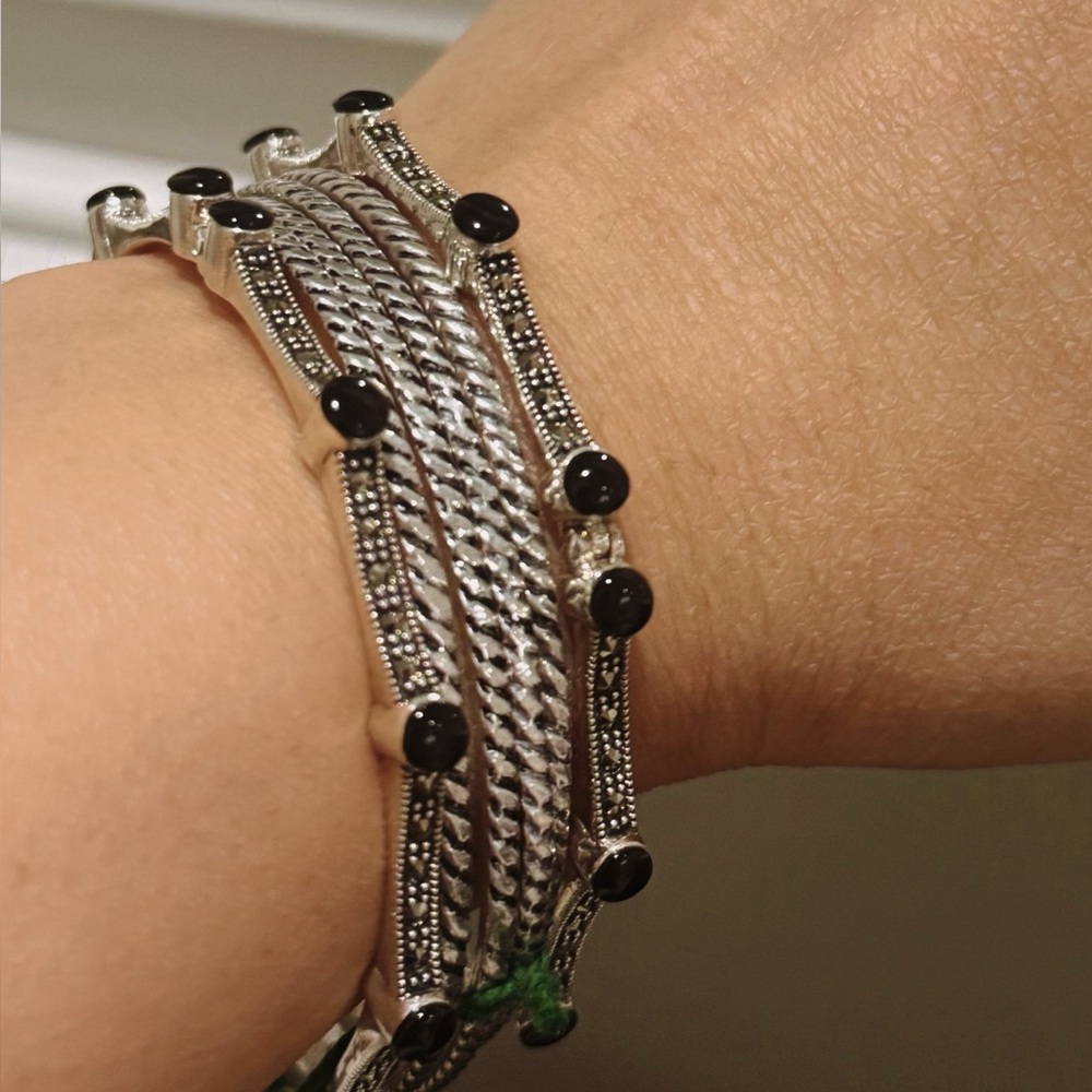 Sterling 925 Silver Bangle Bundle - image 1